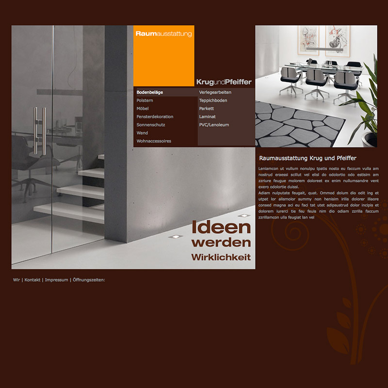 Webdesign Projekt "Krug und Pfeiffer" webdesign krug und pfeiffer